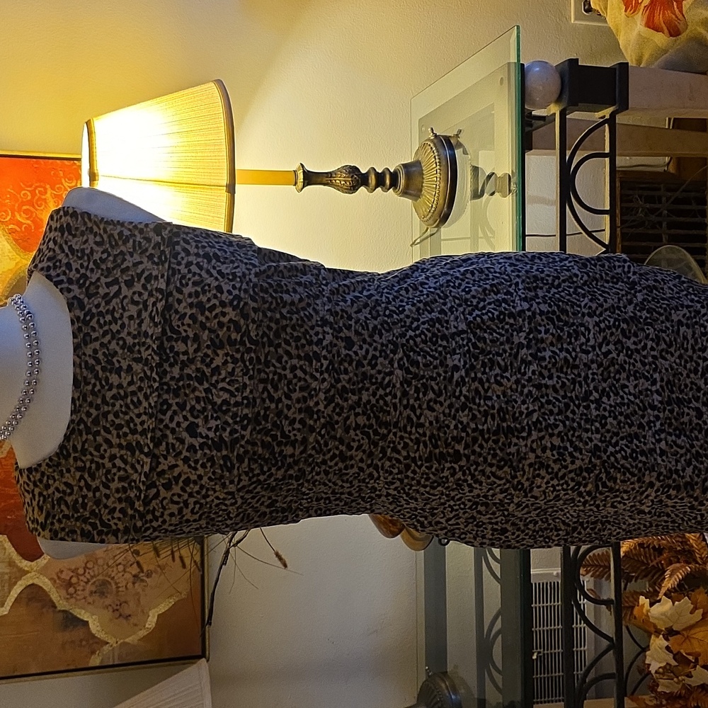 Calvin Klein Animal Print Midi Dress